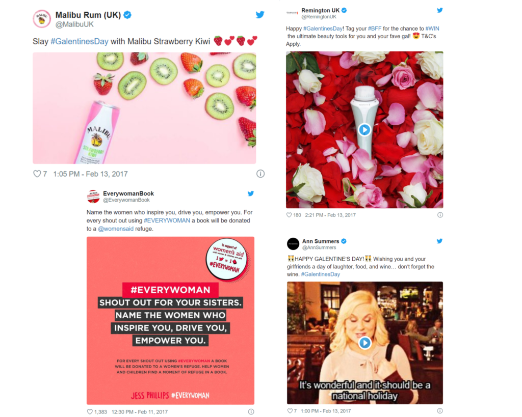 Gallentine's Day campaigns on Twitter